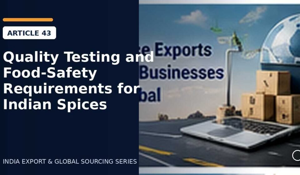 Quality Testing and Food-Safety Requirements for Indian Spices